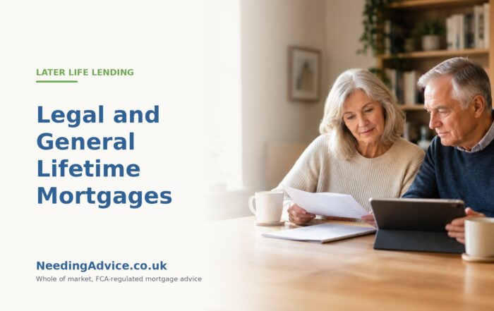Older couple at home reviewing lifetime mortgage and equity release documents