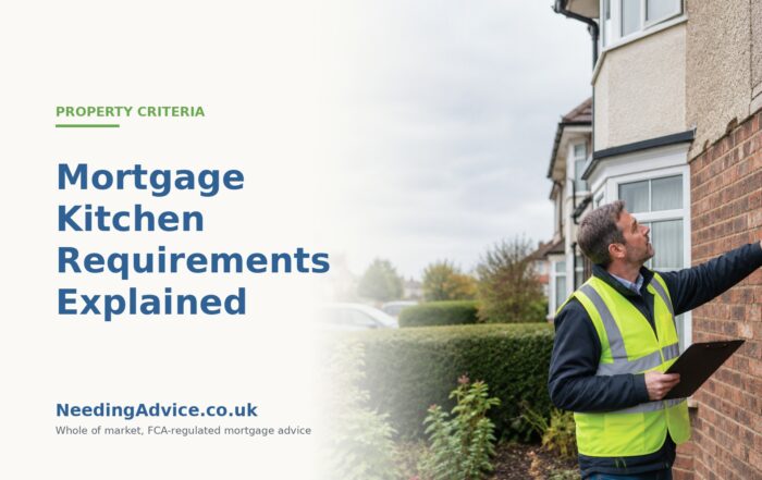 Surveyor checking a property against lender kitchen requirements